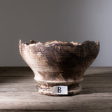 錆白泥卵殻平鉢（chalaza）25cm  草津焼　淡海陶芸研究所