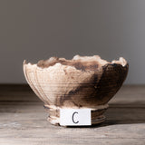 錆白泥卵殻平鉢（chalaza）15cm  草津焼　淡海陶芸研究所